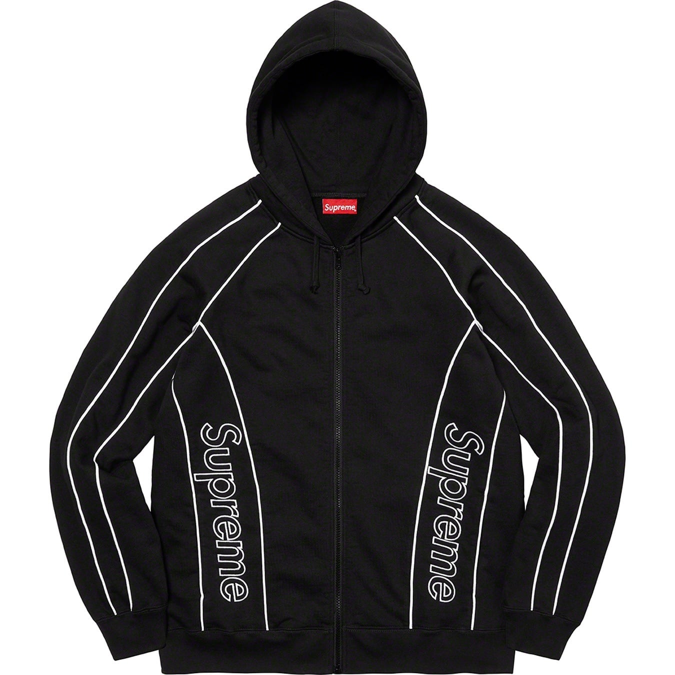 Track Paneled Zip Up Hooded Sweatshirt view 10